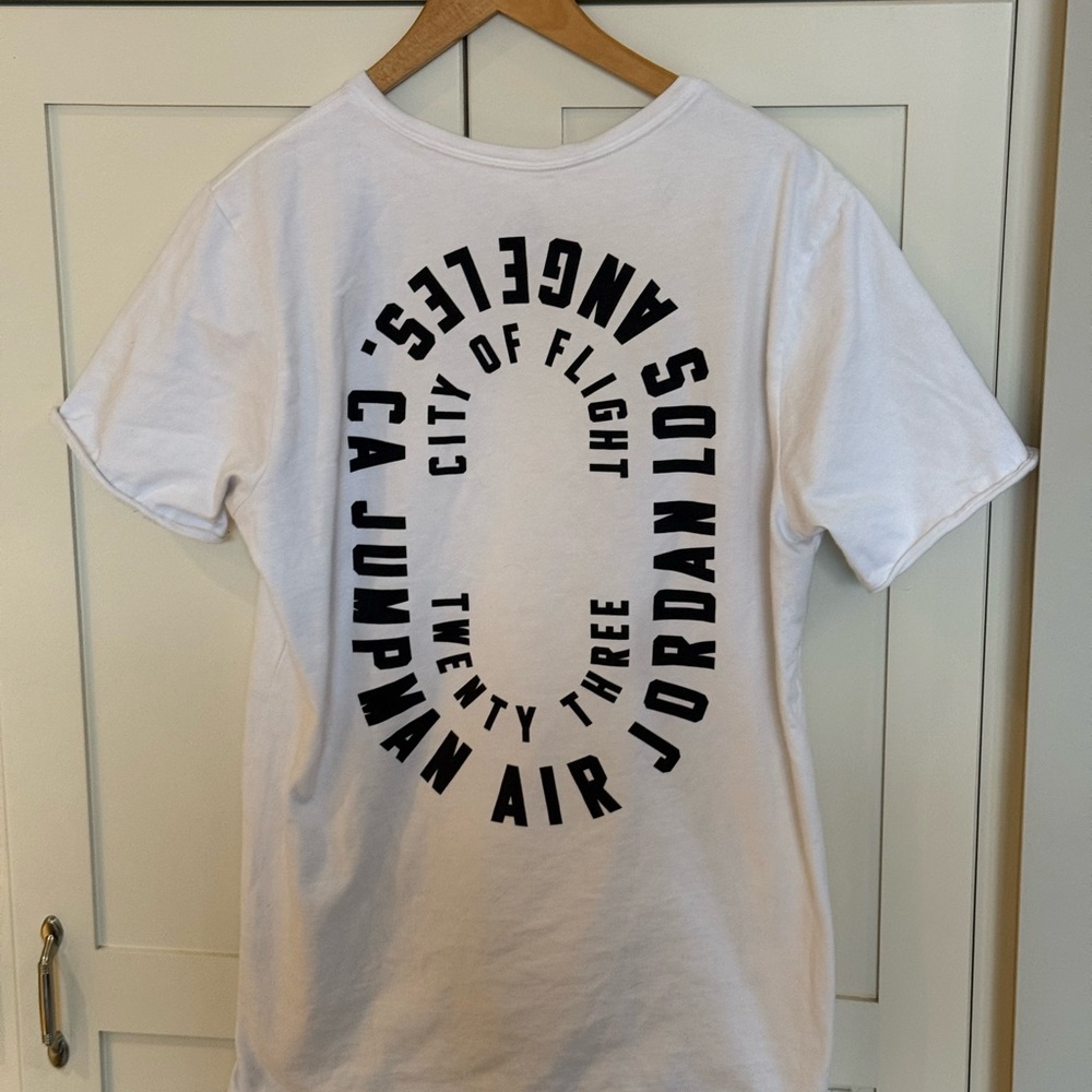 Jordan White Tee with Black Print